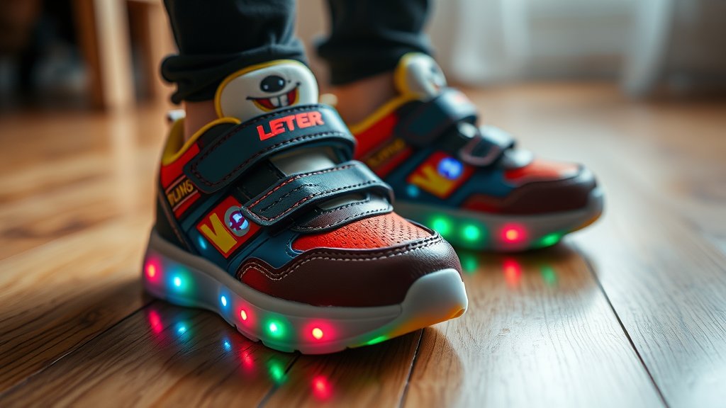 Kinderschoenen met superkrachten: lichtjes, geluid en meer